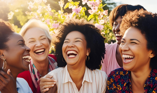 Women laughing together